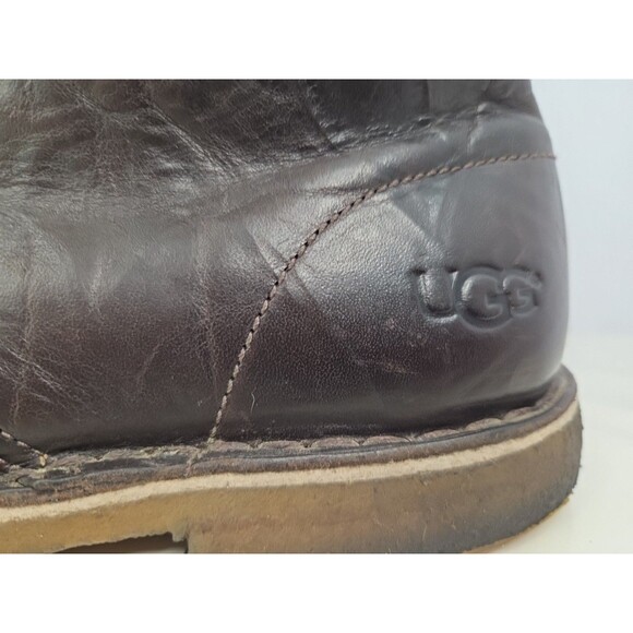 Mens Uggs Dark Brown Minimalist Chukka Ankle Boot Leather Lace Up SN 3275 Sz 8.5 - Picture 5 of 12